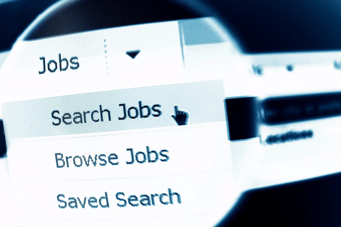 Search jobs and browse options on an online job platform