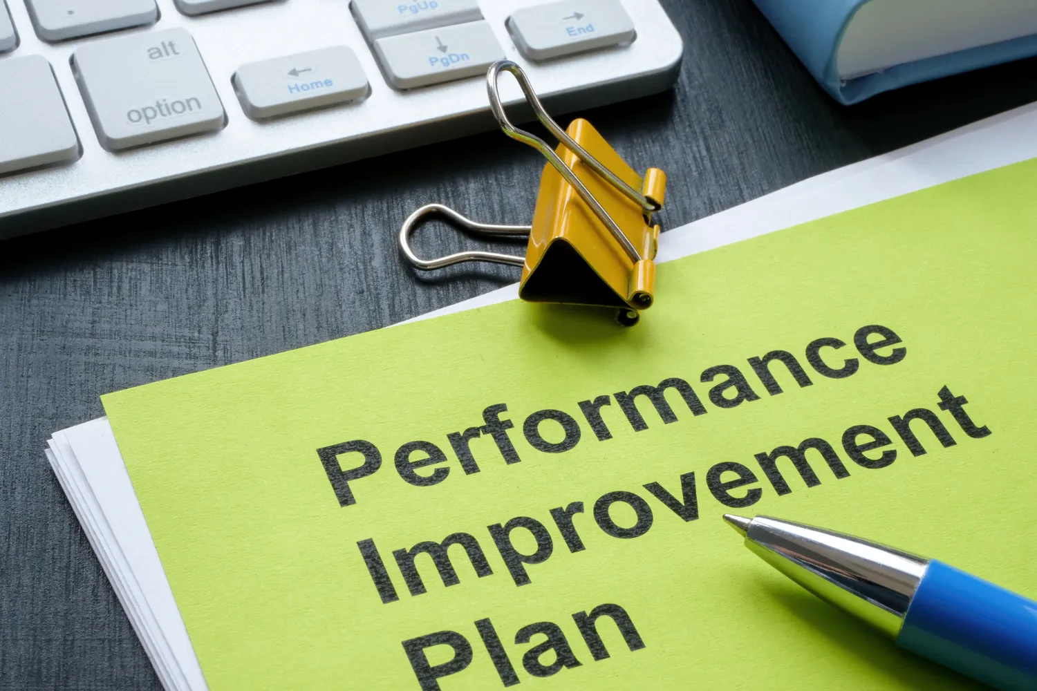 Performance improvement plan folder.