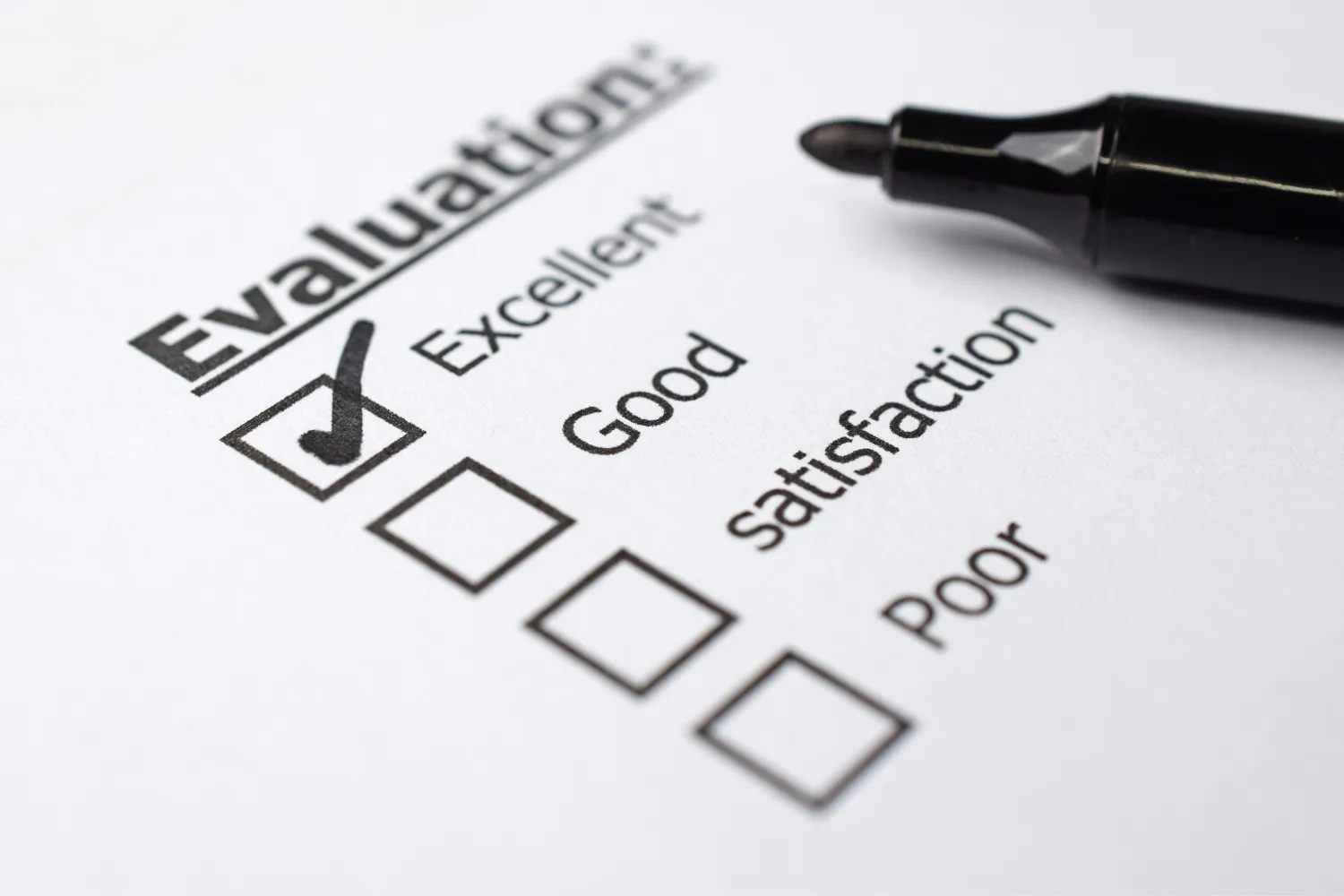Checklist for self-evaluation.