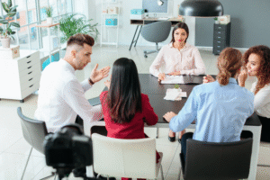 Group in a professional setting.