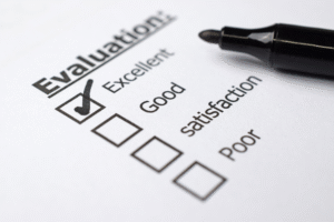 Checklist for self-evaluation.