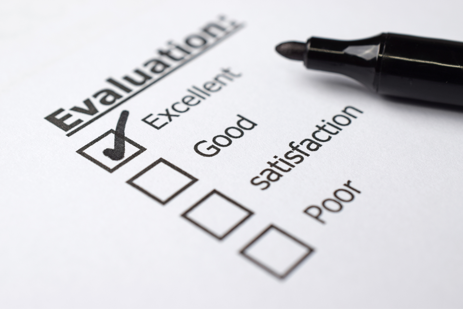 Checklist for self-evaluation.